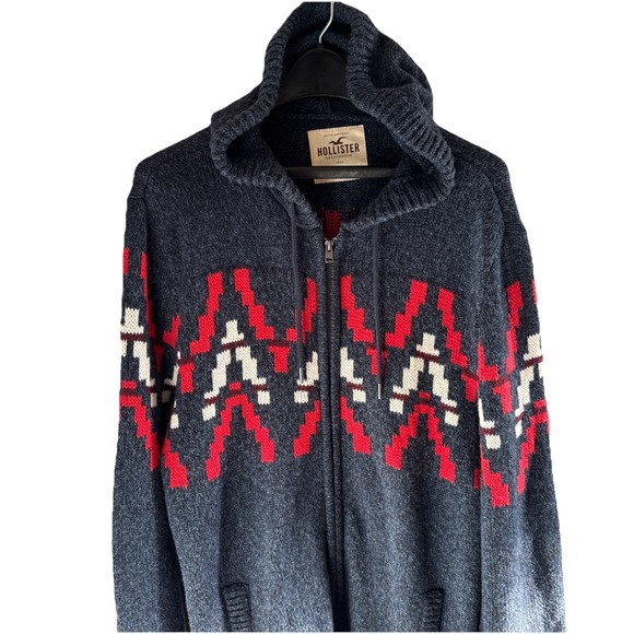 Hollister Other - Hollister Hoodie XL Full Zip Sweater Aztec Southwest Cotton Blend Pockets Y2K